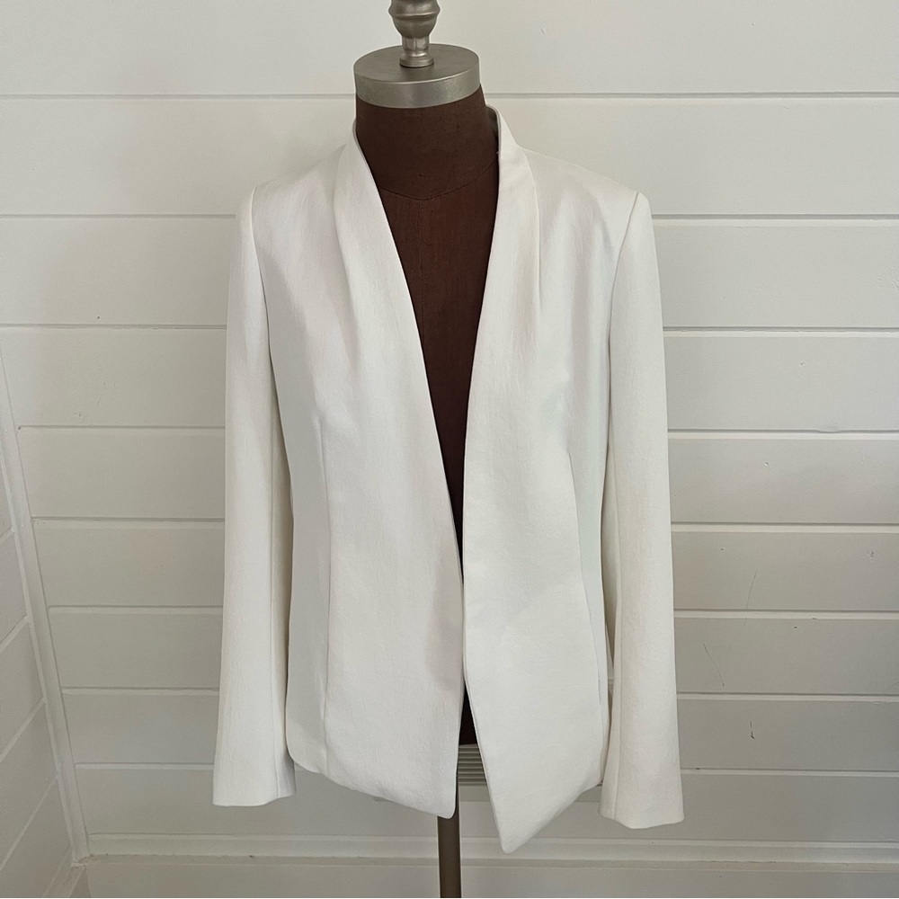 BABATON Keith Jacket in White Open Blazer Size 6 Celebrity Favorite